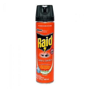 Insecticida Raid Casa y Jardin 400 Ml. (Naranja)