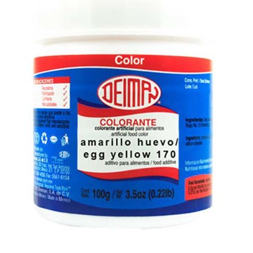 Color amarillo huevo 170 polvo Deiman Bote de 100 g