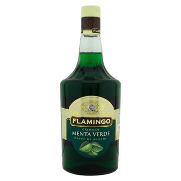 Licor de Crema Menta Verde Botella 1 Lt. Flamingo