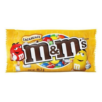 Luneta con cacahuate M&Ms 6 pz/43.8g Amarillo (IEPS inc.)