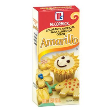 Color amarillo liquido McCormick Frasco de 29 mL