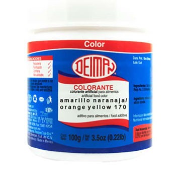 Color amarillo naranja 170 polvo Deiman Bote de 100 g