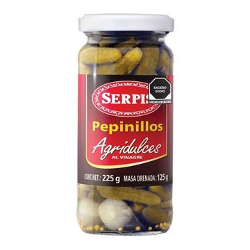 Pepino Entero Chico Cornichons Fco. 225 Gr. Serpis