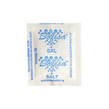 Sal en sobre Sofisa con 2000 piezas de 1 g