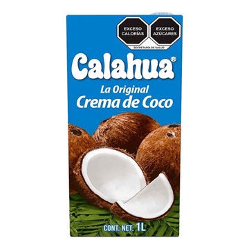 Crema de coco Calahua 12 Tetrapak de 1 L (IEPS inc.)