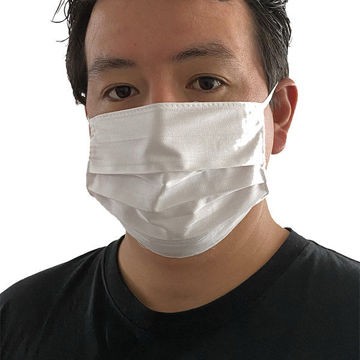 Cubrebocas Blanco Algodon LAVABLE Bolsa 100 pz Chef & Hotel