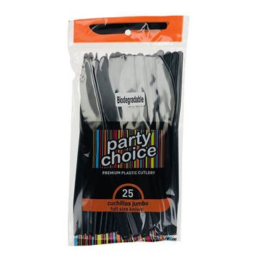 Cuchillo Negro Jumbo Party Choice 20 paquetes de 25 piezas
