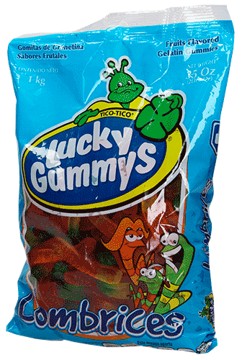 Dulce gusano lombrices Lucky Gummys Bolsa de 1 Kg (IEPS inc.)