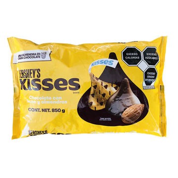 Chocolate kisses gotita almendrada Hersheys Bolsa de 850 g (IEPS inc.)