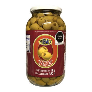 Aceituna Verde Deshuesada VERMEX/LORETO  Frasco 900 g