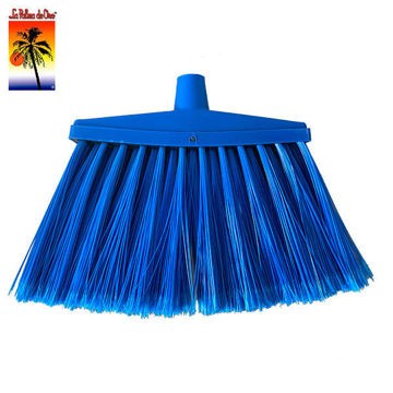 Escoba Abanico Delta color azul para area de produccion Palma de Oro Sin baston