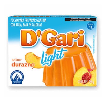 Gelatina Durazno LIGHT DGari 24 de 20 g