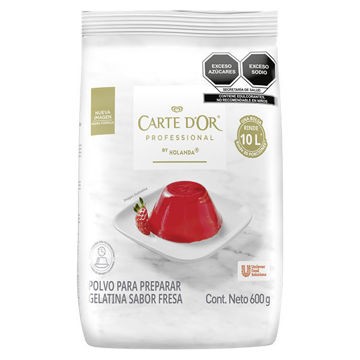 Gelatina Fresa Agua Bsa. 600 Gr. Carte d Or (IEPS INC)