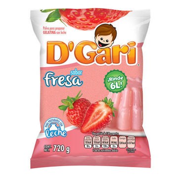 Gelatina Fresa LECHE DGari 720 g