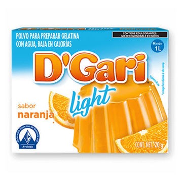Gelatina Naranja LIGHT DGari 24 de 20 g