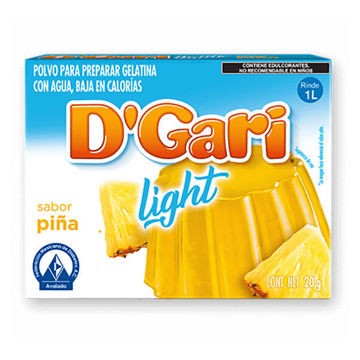 Gelatina Piña LIGHT DGari 24 de 20 g