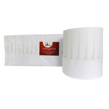 Gorro 21 cm para Chef alto 10pz Sombreado plisado