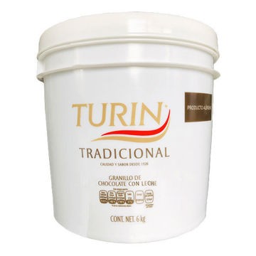 Granillo Chocolate con Leche Turin Cubeta 6 Kg (IEPS INC)